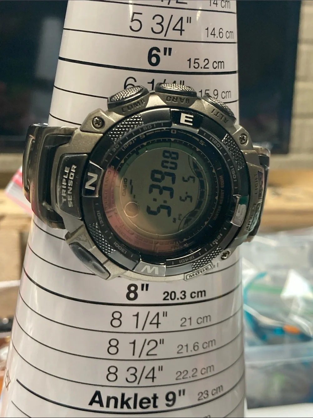 Casio Pathfinder PAW-1500T, Digital Watch, titanium, tough solar, multi band 5